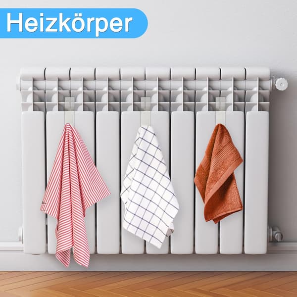 8 kpl pyöreä patterikoukku, pyyhekuivaimen koukku, kylpyhuoneen pyyhekoukku