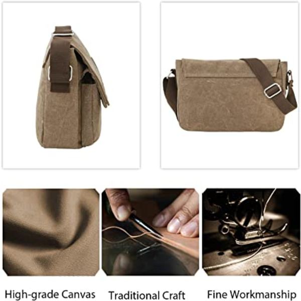 10\" kangaskassi olkalaukku (unisex khaki), iPad-salkku, miehet/