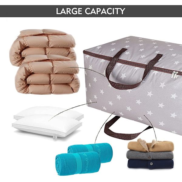 100L Tøjposer, Tykke Overdimensionerede Organizer Opbevaringspose, Rejse