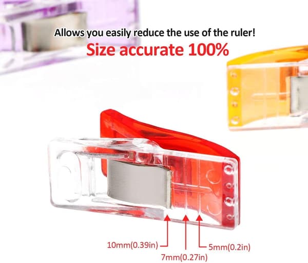 3,1*1,1*1,8CM Sett med 20 stk klips plast klips for binding Sewi