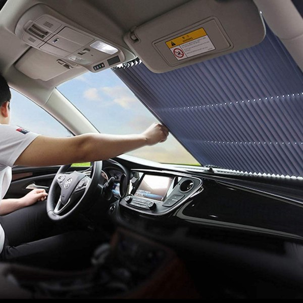 Bilsolskjerm, trekkspillstil automatisk uttrekkbare frontvinder