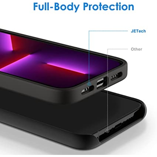 (Noir)Coque en Silikone til iPhone 13 Pro 6,1 Pouces, étui de P