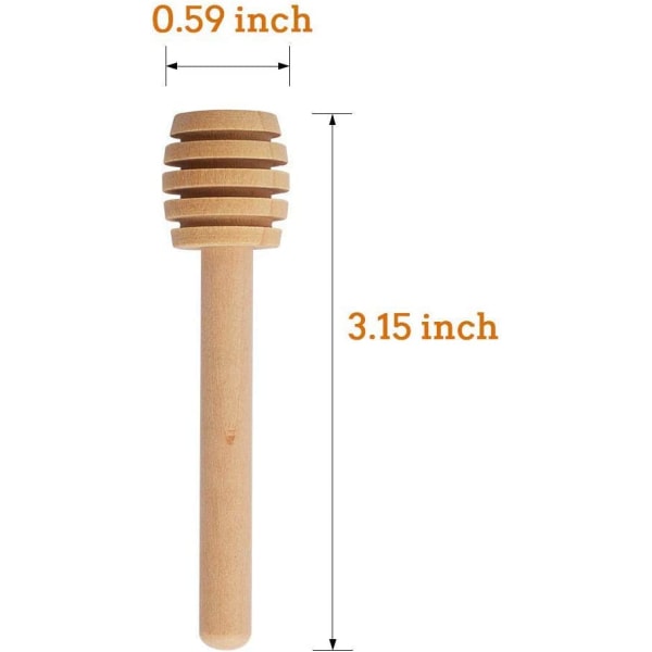 100 stk 8cm Mini Tømmer Honning Skeer Honning Pinne Røre Pinne