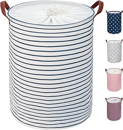 2 stk. 35*45cm Grå Stjerne Stor Tøj Opbevaringskurv, Snøretræk