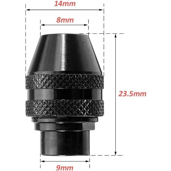 0,43,4 mm höghållfast borrchuck universell elektrisk slipmutter