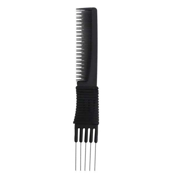 Carbon Fiber Comb with 5 Anti-Static Steel Tail Combs for Women