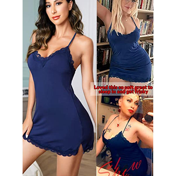 Sexy undertøy Sexy strømpebånd Blonde blonder nattkjole Dame se