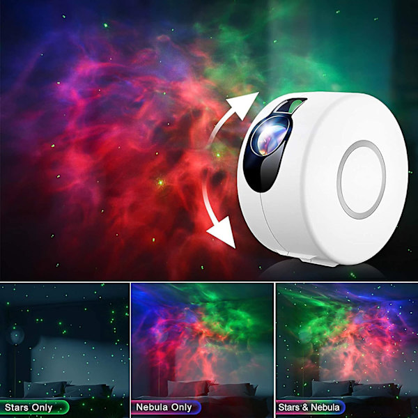 LED Stjernehimmel Projektor, Nattlys Projektor med Fjernkontroll