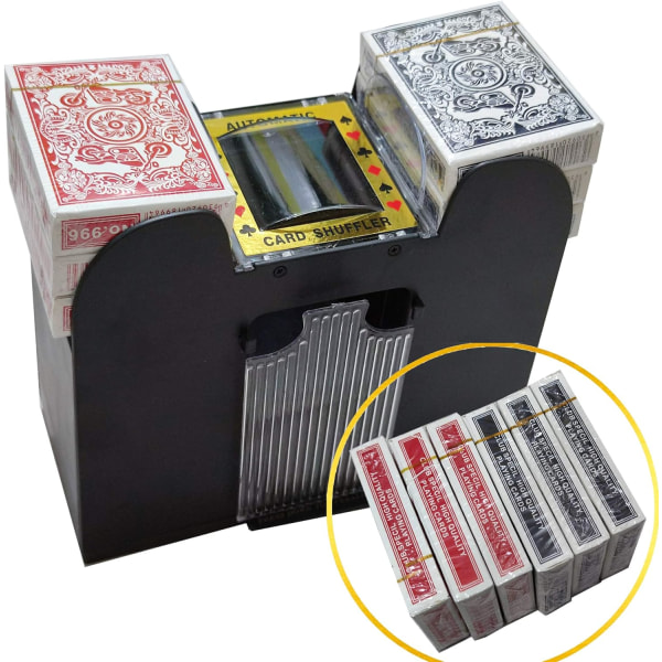 6 Deck Automaattiset korttisekoittimet – Sähköparistokäyttöinen kortti