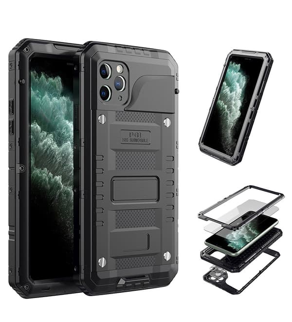 Kompatibelt iPhone 11 Deksel Støtsikkert, IP68 Vanntett (svart)