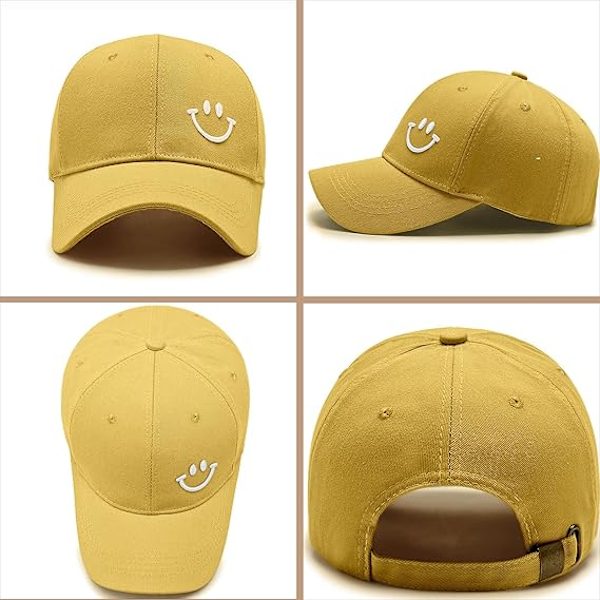 Basebollkeps, Anti-sol basebollkeps i bomull, Män Kvinnor Dam Sommar Unisex Justerbar yellow