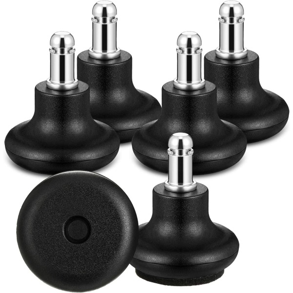 5 Pieces (Black) Bell Glides Replacement Office Chair Wheels Sto