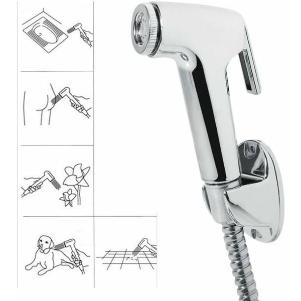 Toiletbruser med Multifunktionel Håndbruser og Slangeholder C