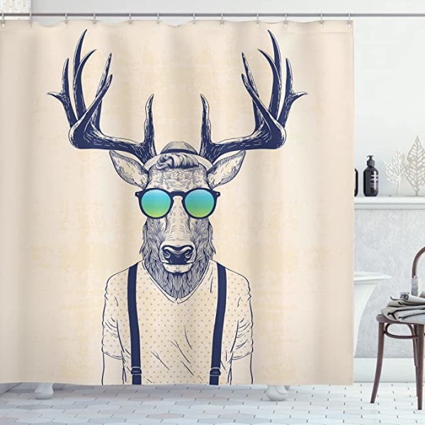 Dusjforheng (180cm*200cm hjortegevir), Funky fresh fun anima