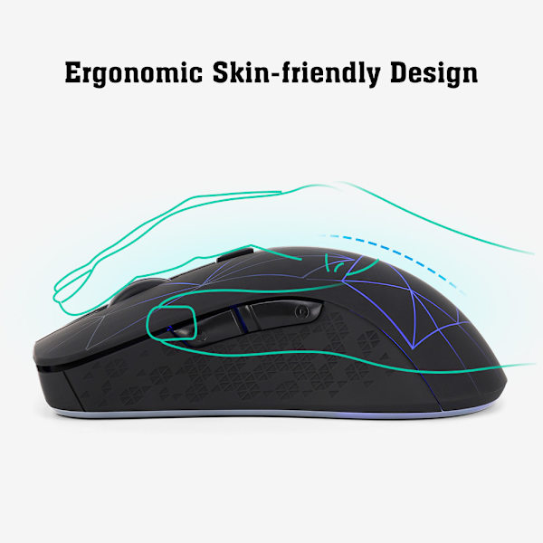 Uppladdningsbar Bluetooth4.0&2.4G Dual Mode Trådlös GAMING-mus