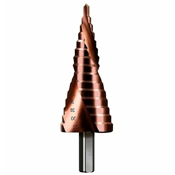 Kobolt Trappstegsborr 4-32mm Spiralspår, HSS M35 Utskärning E