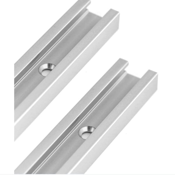 300mm T-Track T-Slot Aluminum T-Track Miter Track for Table Saw, Router and Woodworking Tools, 19 x 9.5mm, 2Pcs