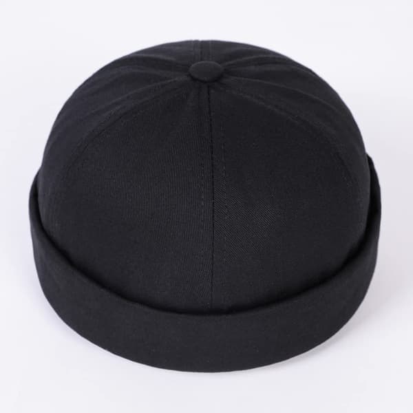 Hattar  Arbetare Sailor Cap Brimless Cap Rullad Manschett Retro Mode B