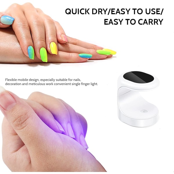 svart) Mini UV neglelampe, negletørker UV-lampe for gel neglelakk fe3f |  Fyndiq