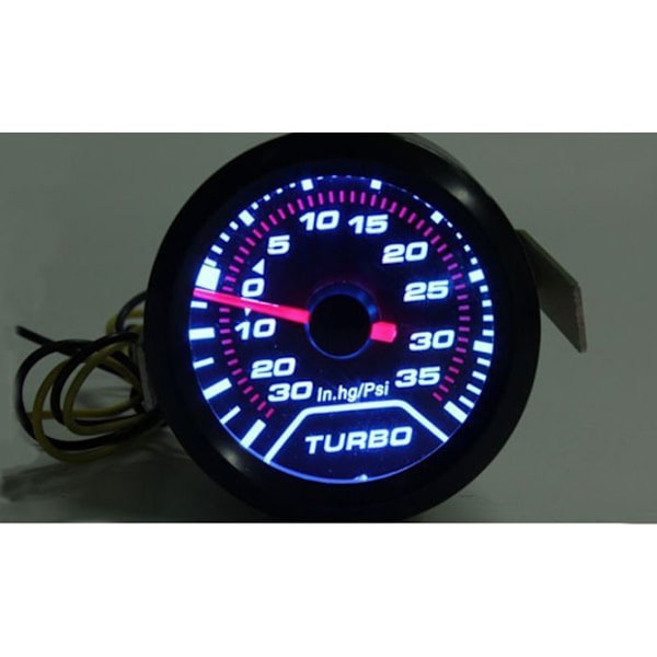 LED Brændstofmåler, 52mm - 12V DC, Universal Bil Brændstofniveau Måler med Brændstofsensor - LED Display, til Bil og Motorcykel, Sort