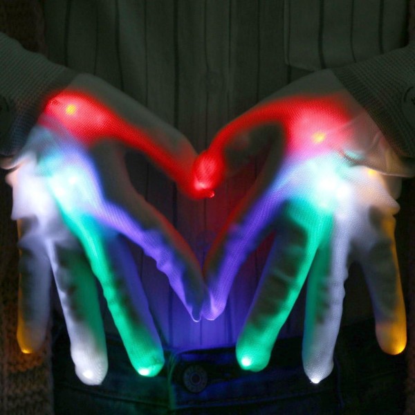 LED-handskar Luminous/Färgglada, LED Rave Flashing Lighting/Multi Color för Fest / Klubb / Kväll / Jul / Race / Halloween