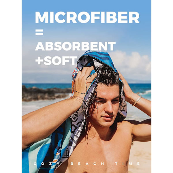 Ett stycke (CH-08, ca 80*160cm) Mikrofiber Strandhandduk Snabbtorkande