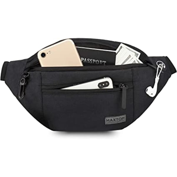 Midjeväska Herr Dam Unisex Midjeväska med Hörlursuttag och 4