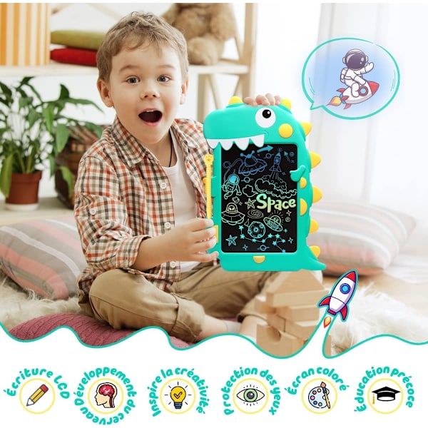 Barnens LCD-ritplatta (grön), Doodle Board Learning Toys