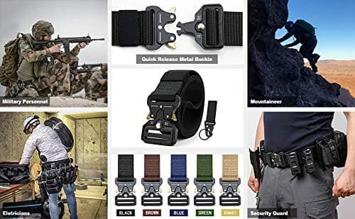 Herr Tactical Bälte Tungtvävd Bälte Justerbart Militär