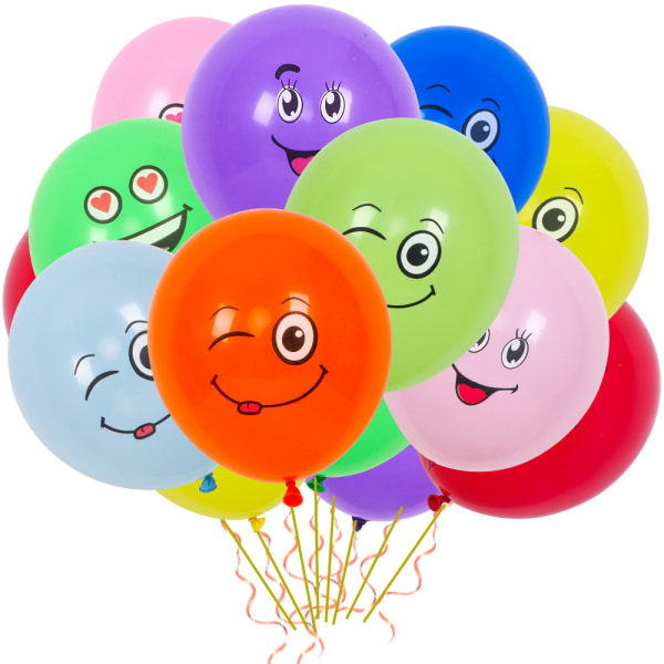 100 kpl (sekoitetut hiusvärit) Latex Balloons Emotion Series Assor