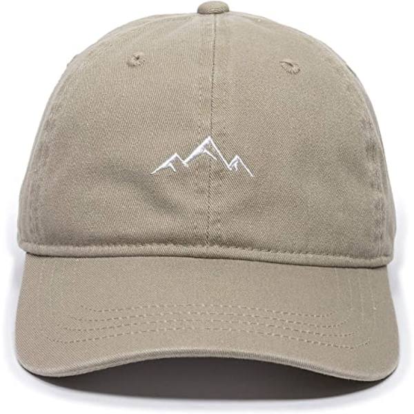 Bjerg Dad Hat - Ustruktureret blød bomuldscap（Khaki）