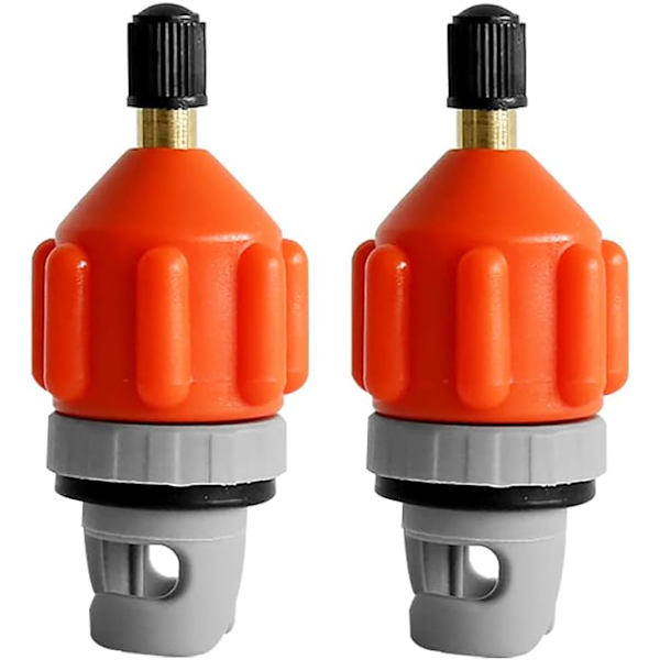 2 st kajakadapter, kajakbåt luftpump luftventil inflationsadapter, standard ventiladapter, stand up paddlebåt nautisk flotte SUP pumpadapter (orange)