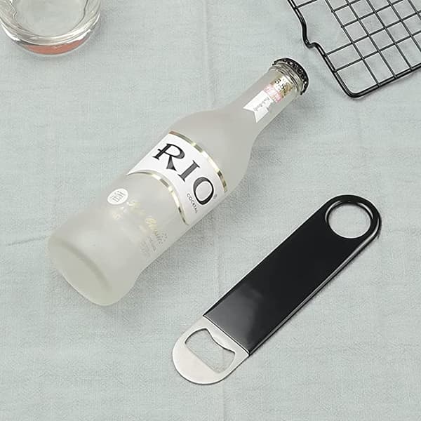 1 st (svart) flasköppnare för öl, bartendernyckel, enkel och effektiv