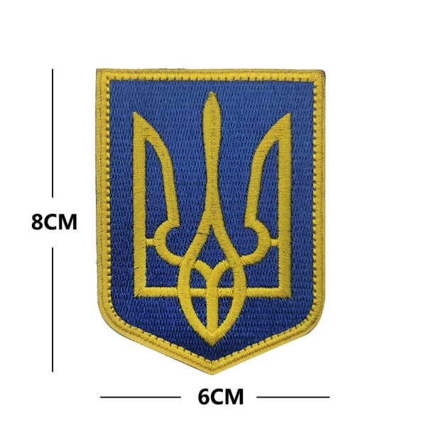 Set med 9 ukrainska soldatflagga broderiarmband kardborremoral