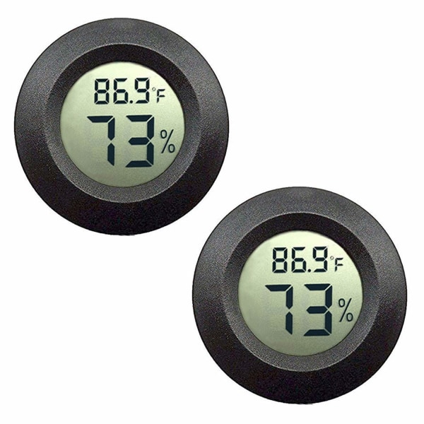 2-pack Mini Hygrometer Termometer Digital LCD Skärm Inomhus/Utomhus