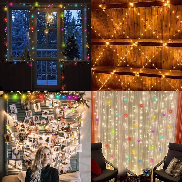 Ljusslinga för juldekoration, 100+ lägen 10m 100 LED-lampor Dy