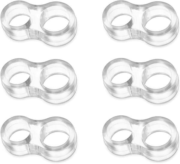 6 stk. dørstopper for PVC-håndtak/liten silikon dørstopper