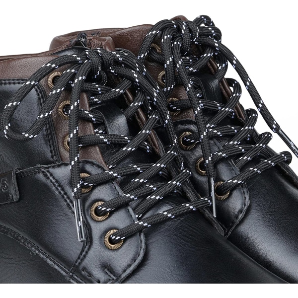 Musta, 100cm - 1 pari 2 pyöreää kengännauhaa, vahvistetut kengännauhat,