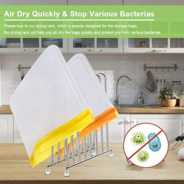 20 stk. genanvendelige opbevaringsposer, BPA-fri genanvendelige fryseposer,