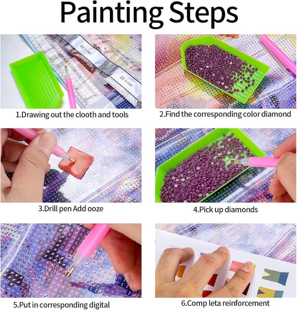 5D DIY Diamantmålning Komplett Kit, Anime Diamantmålning