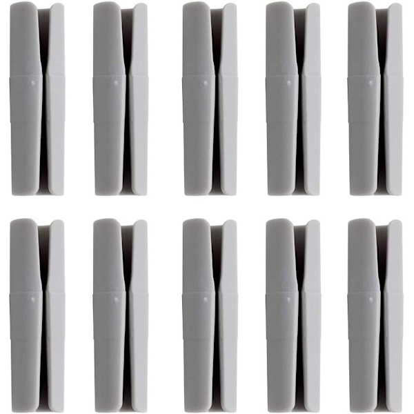 Grå 10 stk. 5,5*1,8 cm bladklemmer holder blade tæt