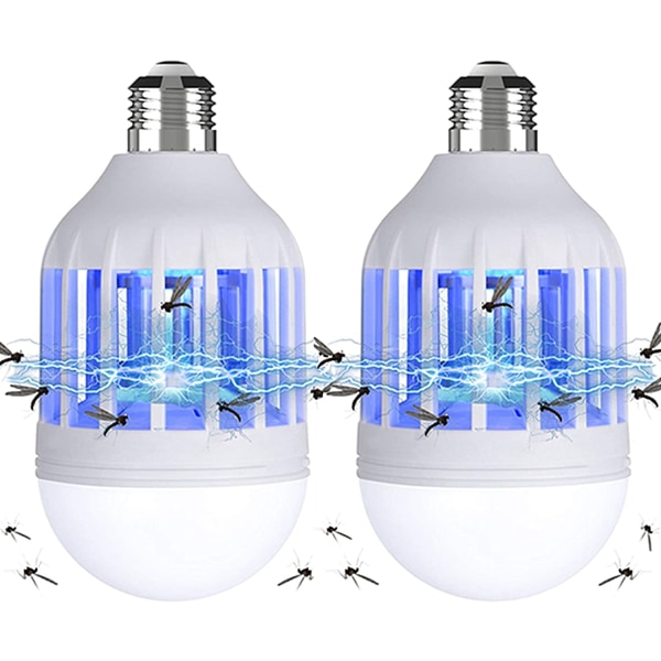2 i 1 LED-mygglampe, E27-pære med UV-lys elektrisk insekt