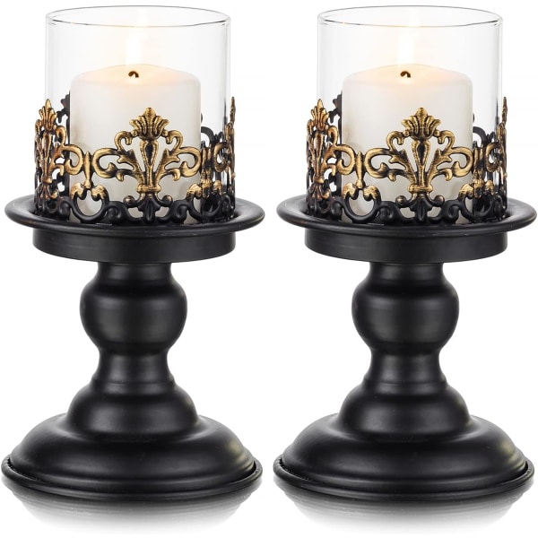 Vintage kynttilänjalat musta kynttilänjalka - koristeellinen  metallikynttilä 5408 | Fyndiq