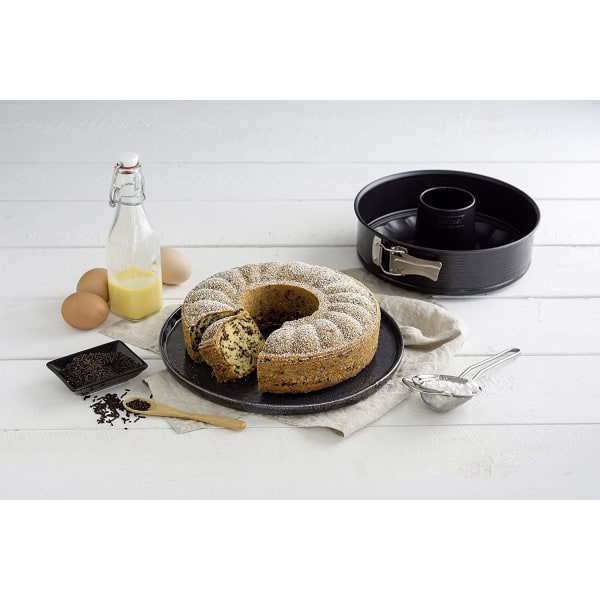 Springform kakeform, Svart, 18 x 18 x 5,5 cm springform krone ti