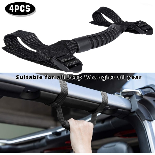 4 x Roll Bar Grab Handles Grip Handle för Jeep Wrangler YJ T