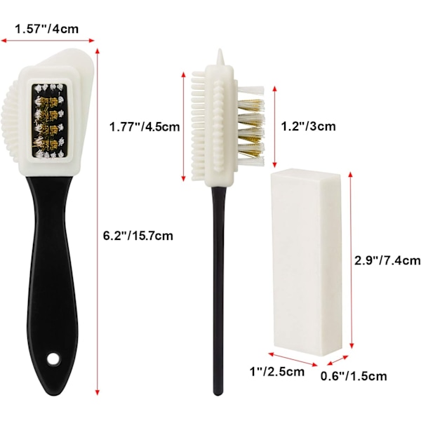 2 sarjaa mokkaharjaa Harja & Nubuck 2 kappaletta 4-suuntainen harja +