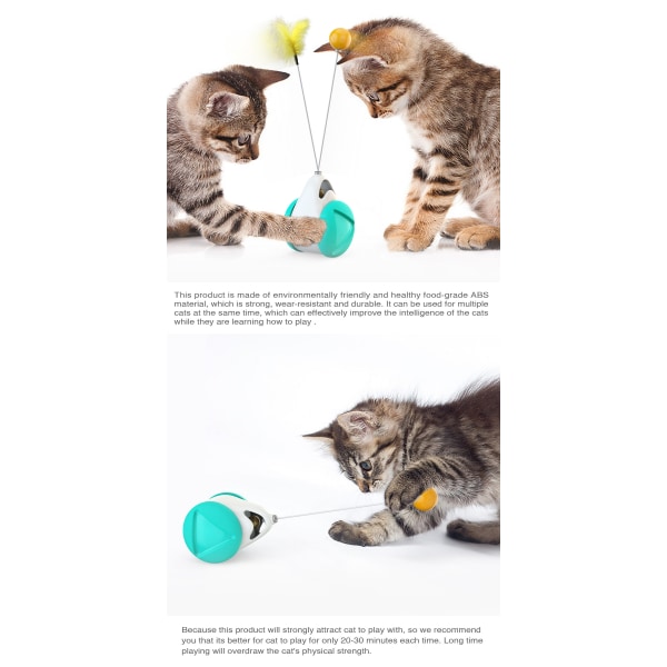 Keltainen interaktiivinen kissanlelu, tasapainoinen keinu, 360 astetta pyörivä