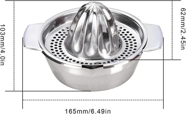 Sitronspresser, manuell sitruspresser, rustfritt stål juicer, Re