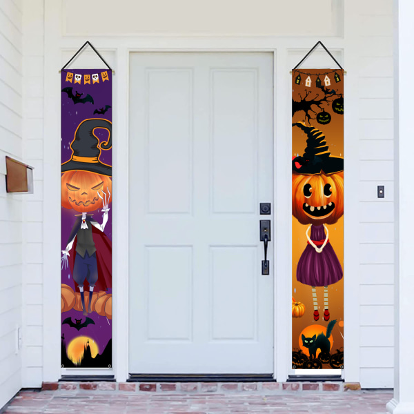 Halloween dekorationer udendørs, Trick or Treat og hoveddør Por