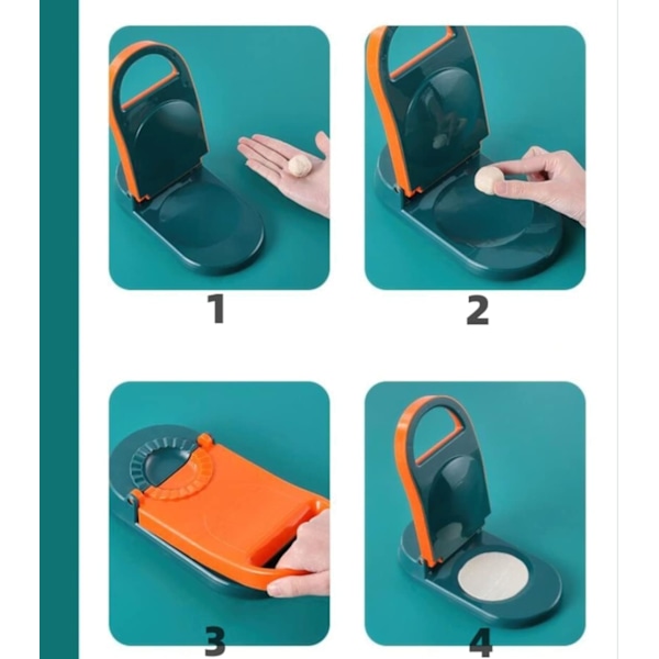 (Orange) Ravioli Maker Modell, 2 i 1 Dumpling Mold Maker, Tortilla Press Maker, Hand Held Dumpling Wrapper Mold, Ravioli Maker Gadget.